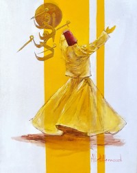 Abdul Hameed, 18 x 24 inch, Acrylic on Canvas, Figurative Painting, AC-ADHD-075